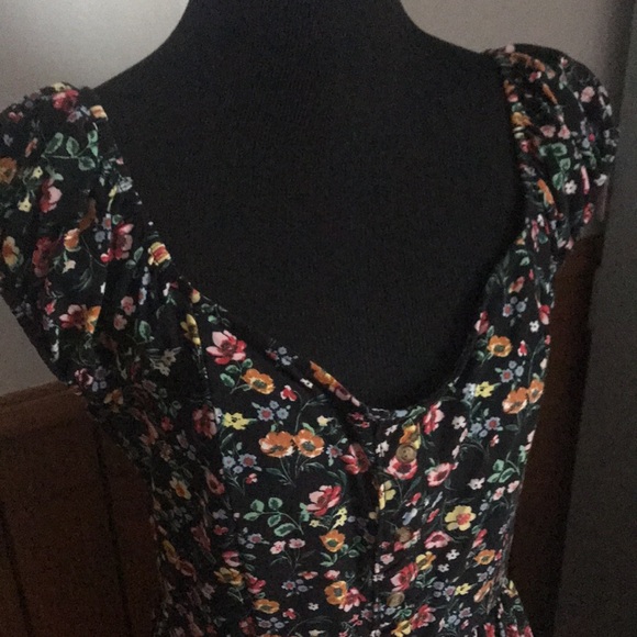 No Boundaries Asymmetrical Floral Dress Large - Picture 2 of 6